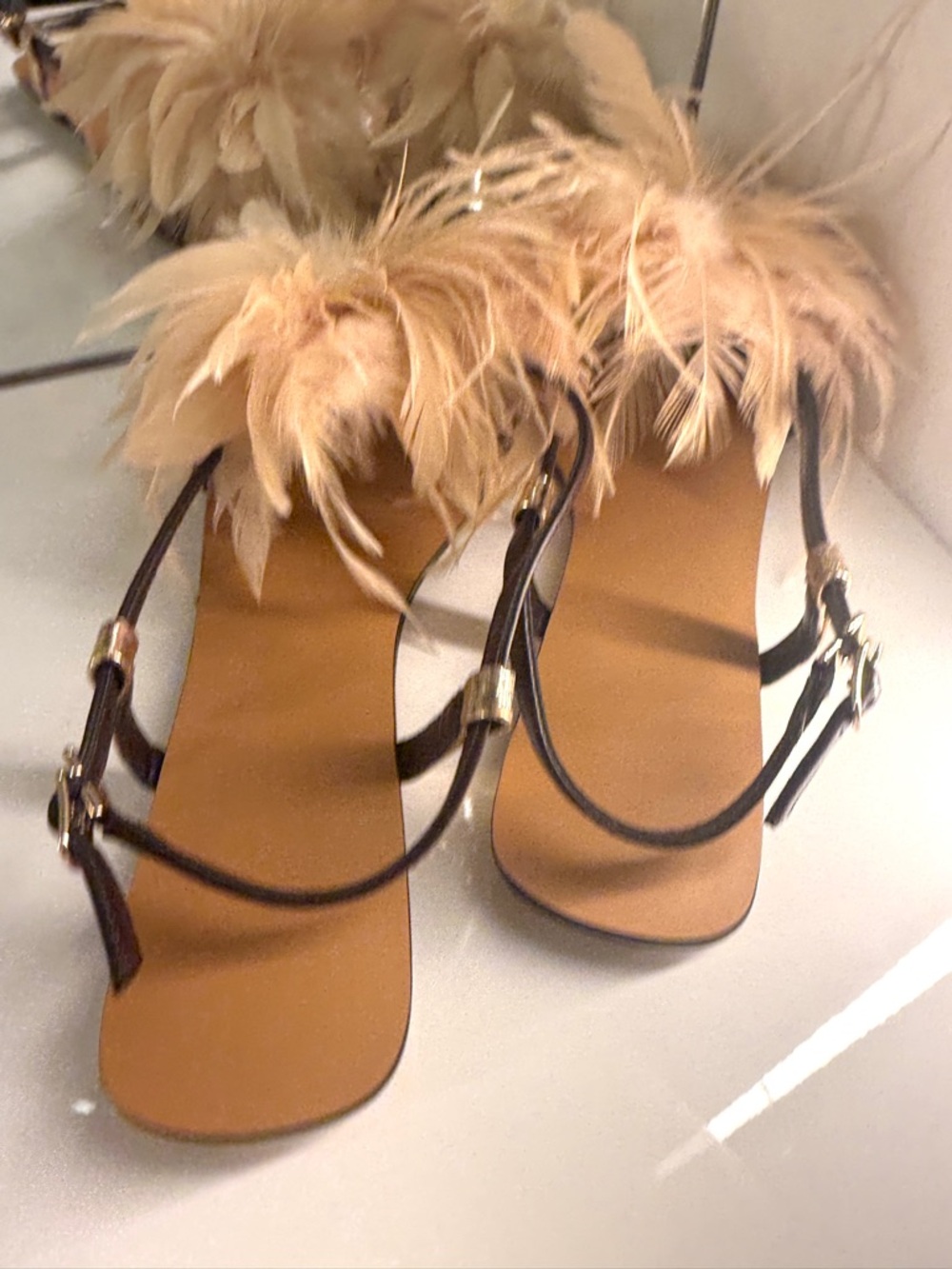 JW PEI Fluffy Flat Sandals - Picture 3 of 4